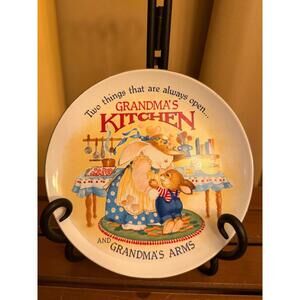 Gold-Rimmed Heirloom Editions "Grandma's Kitchen" by Paula Porcelain Plate